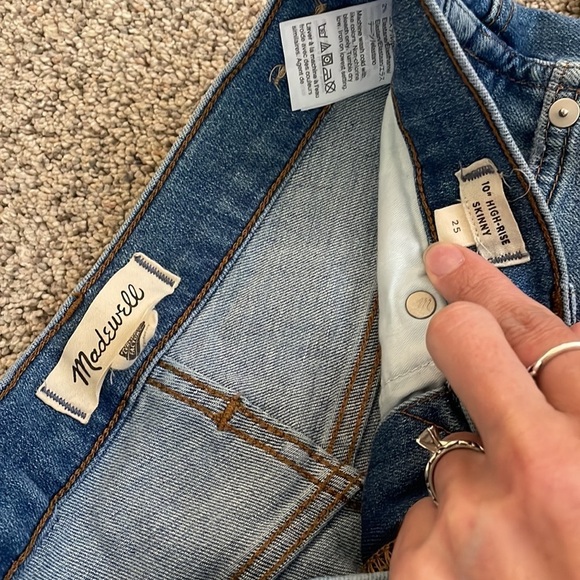 Madewell 10” high rise skinny 25 - Picture 3 of 4